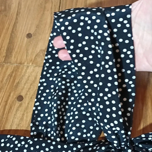 💯% silk J. Crew 1 shoulder strap polka dots flowy bow back zipper size 4 - Picture 8 of 8